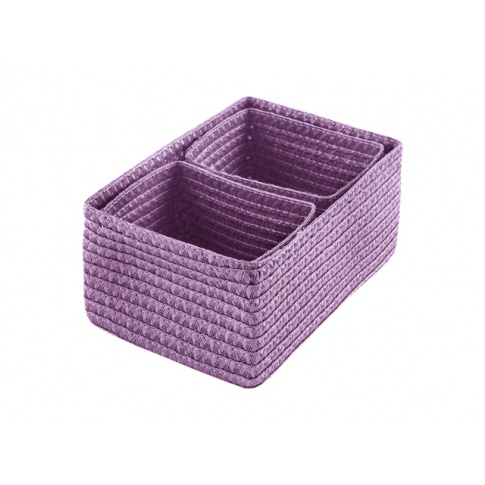  KPL 3 KOSZYKÓW SIMPLE VIOLET w sklepie Dedekor.pl