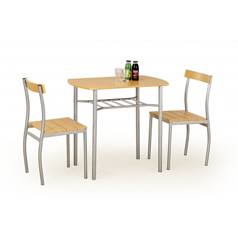 Zestaw stołowy dla dwóch osób LANCE buk w sklepie Dedekor.pl