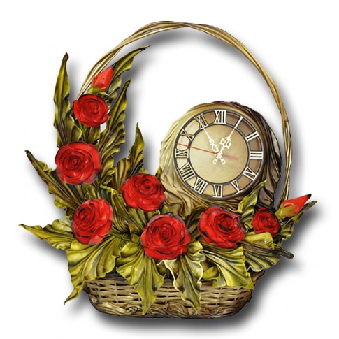 Zegar Stojący 33ZE kosz z kwiatami w sklepie Dedekor.pl