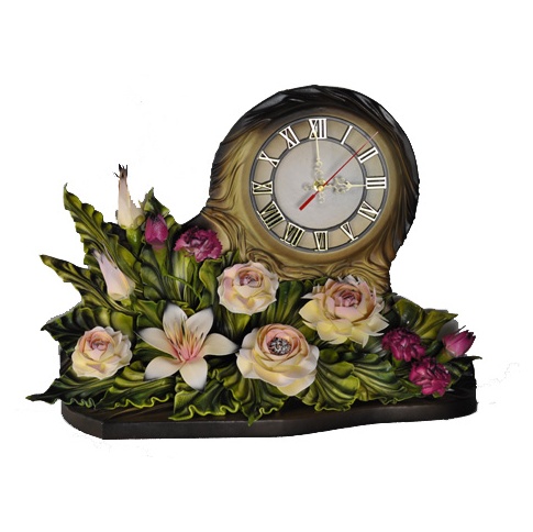 Zegar kominkowy piękne kwiaty 15ZE w sklepie Dedekor.pl