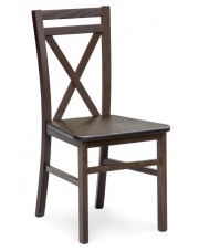 Drewniane krzesło do jadalni Dariusz ciemny orzech