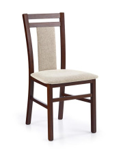 Stylowe krzesło drewniane HUBERT ciemny orzech