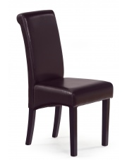 Modne krzesło z ekoskóry NERO ciemny brąz w sklepie Dedekor.pl