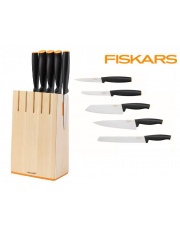 Fiskars Zestaw 5 noży w bloku Functional Form 1014211 w sklepie Dedekor.pl