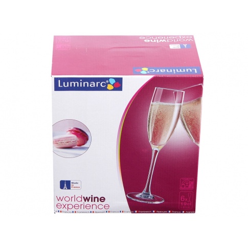  Komplet 6 kieliszków do szampana 190 ml World Wine LUMINRAC w sklepie Dedekor.pl