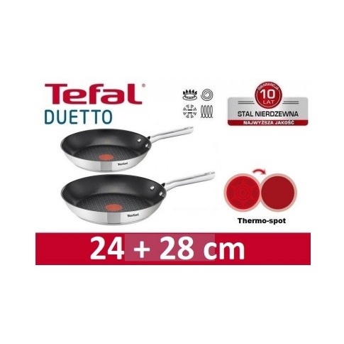 PATELNIA TEFAL 24 i 28 CM DUETTO INDUKCJA w sklepie Dedekor.pl