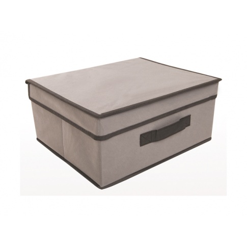  PUDŁO Z TKANINY L GREY/BLACK 36X48X19 CM w sklepie Dedekor.pl