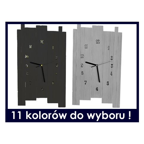 Zegar ścienny drewniany skandynawski - kolory w sklepie Dedekor.pl