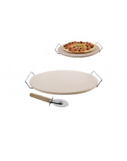 Kamień do pieczenia pizzy 33 cm z uchwytem + nóż w sklepie Dedekor.pl