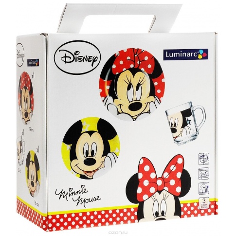 Zestaw obiadowy dla dzieci MINNIE MICKEY - 3 elementy w sklepie Dedekor.pl