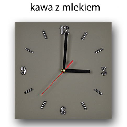 Duży zegar szklany 33x33 cm - kolory w sklepie Dedekor.pl