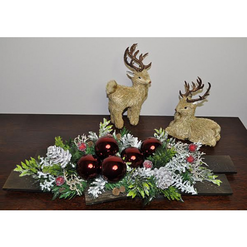 Bordowy stroik świąteczny w sklepie Dedekor.pl