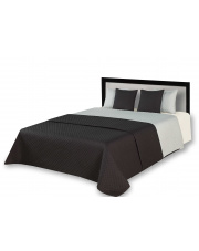 Elegancka narzuta ELIZE 220x240 cm czarno-srebrna