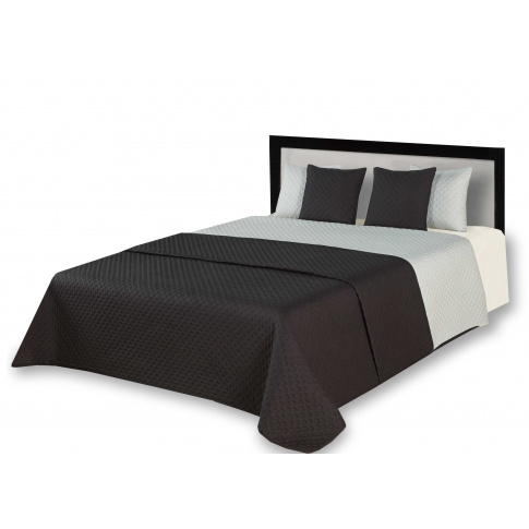 Elegancka narzuta ELIZE 220x240 cm czarno-srebrna w sklepie Dedekor.pl