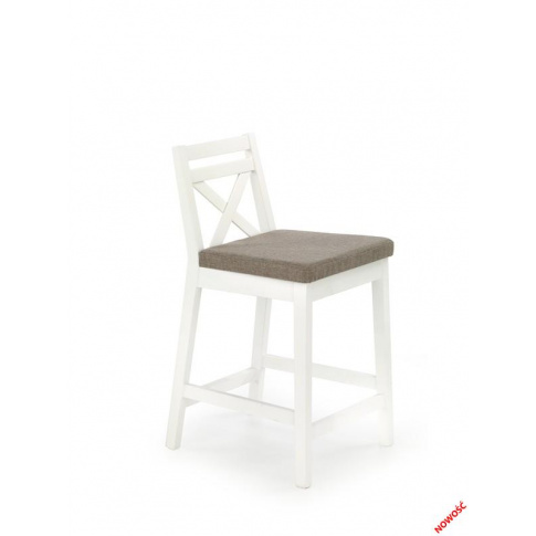 Stylowe krzesło barowe MAURI - białe w sklepie Dedekor.pl