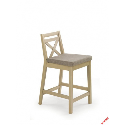 Piękne krzesło barowe MAURI - dąb sonoma w sklepie Dedekor.pl