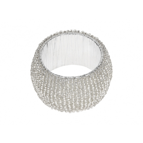 Eleanckie pierścienie na serwetki srebrne 4 szt w sklepie Dedekor.pl