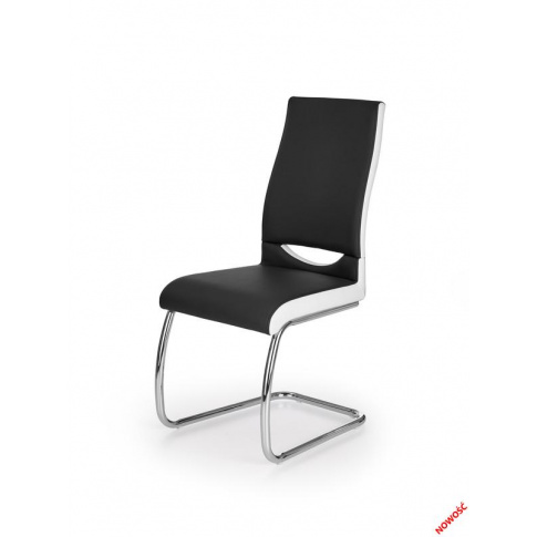 Czarno - białe krzesło MILEA - eco skóra w sklepie Dedekor.pl