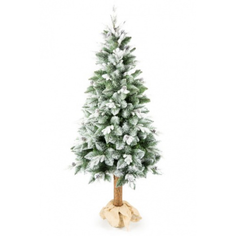 Piękna choinka Sosna Ośnieżona na pniu - 210 cm w sklepie Dedekor.pl