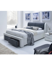 Komfortowe łóżko tapicerowane MODEO - eco skóra