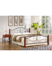 Eleganckie łóżko LORA - czereśnia antyczna 140x200
