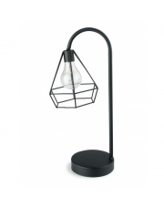 Lampa stołowa nocna czarna led loft