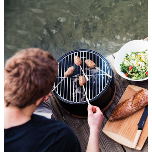 GRILL BIESIADNY PRZENOŚNY DESIGN CZARNY w sklepie Dedekor.pl