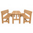 Komplet mebli ogrodowych stół + 2 ławki w sklepie Dedekor.pl