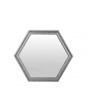 Ekstrawaganckie lustro w srebrnej ramie kolor srebrny