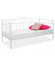 Łóżko metalowe białe 90x200 cm