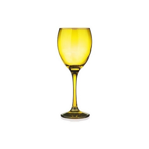Żółty kieliszek do wina 300 ml w sklepie Dedekor.pl