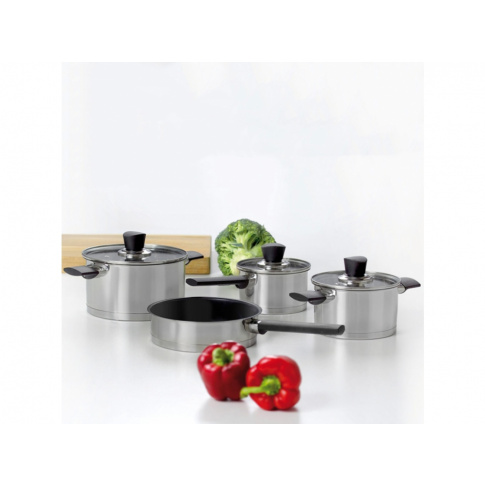Komplet garnków Inox 7-elementowy z patelnią AMBITION w sklepie Dedekor.pl