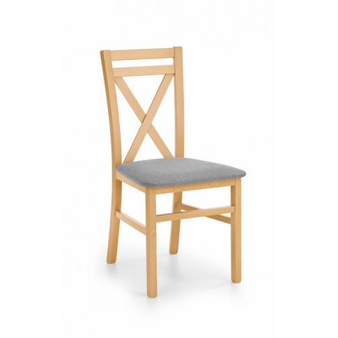 Drewniane krzesło do jadalni Dariusz dąb miodowy miękkie siedzisko w sklepie Dedekor.pl