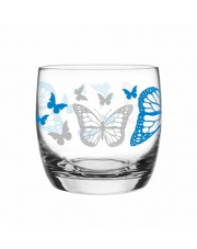 Szklanka 260 ml motyle niebieska w sklepie Dedekor.pl
