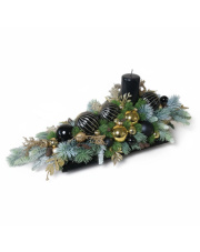 Stroik świąteczny czarno-złoty S30