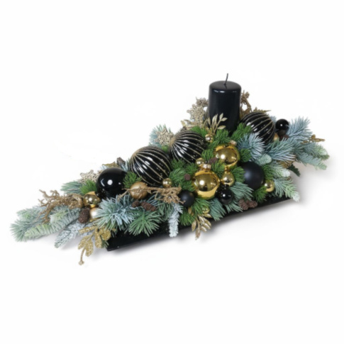 Stroik świąteczny czarno-złoty S30 w sklepie Dedekor.pl