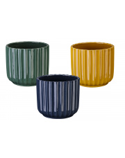 Osłonka ceramiczna niebieska, zielona, żółta 12cm w sklepie Dedekor.pl