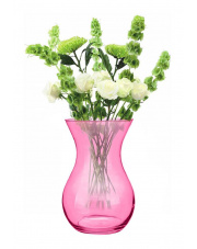 Wazon szklany na kwiaty rozowy