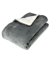 Koc Zeppa Dwustronny Baranek Szary 150x200 cm w sklepie Dedekor.pl