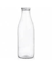 Butelka szklana na mleko do mleka lemoniady soku z zakrętką 1 l