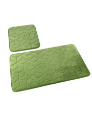 Kpl dywaników łazienkowych zielone 2 cz antypoślizgowe