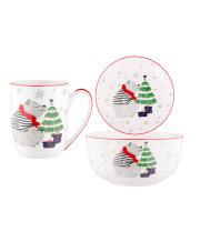 Zestaw świąteczny 3cz. porcelana Winter w sklepie Dedekor.pl