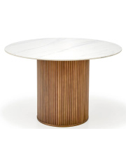 Stół BRUNO okrągły, biały marmur