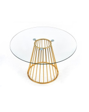 Okrągły stół do jadalni złoty - Eglo 