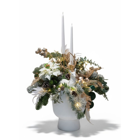 Nowoczesny duży stroik dekoracja świąteczna  w sklepie Dedekor.pl