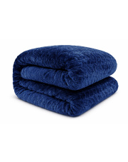 Gruby ciepły koc granatowy Erlla 150x200cm   w sklepie Dedekor.pl