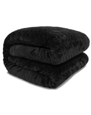 Gruby ciepły koc czarny Erlla 150x200cm   w sklepie Dedekor.pl