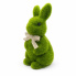 Zając wielkanocny figurka flokowany zielony  w sklepie Dedekor.pl