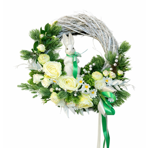 Wianek Wielkanocny z Zajączkiem W26/01 w sklepie Dedekor.pl