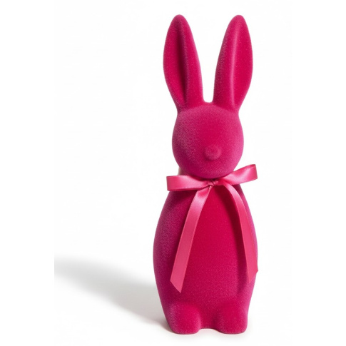 Zając welurowy 30cm różowy dekoracja w sklepie Dedekor.pl